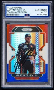 Martin Truex Jr Signed 2022 Panini Prizm Red White Blue Card #54 (PSA) NASCAR - Picture 1 of 2