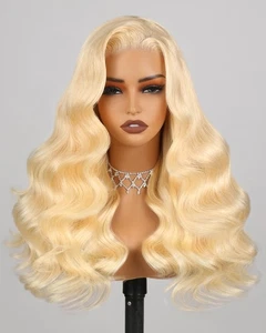 Blonde Wig 613 Lace Front Wig Human Hair Glueless Wig 6x5 Loose Body Wave Wig... - Picture 1 of 6