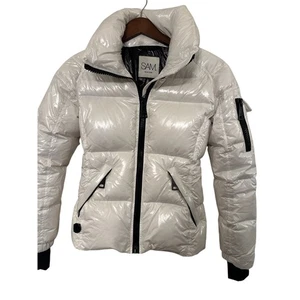 SAM JACKE MANTEL Damen Gr. XS PERLWEISS PUFFER einmal getragen Top Zustand - Bild 1 von 12