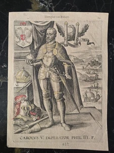 Karl V. Quin Gravur Debut 17. Jh. 1610 - Bild 1 von 2