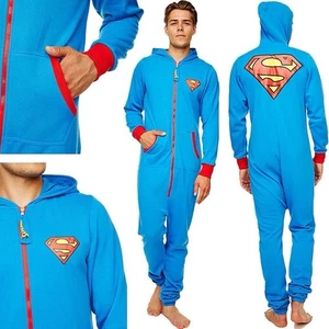 Groovy Uk Herren Large Superman Einteiler Overall DC Onesie Not Gerber - Bild 1 von 7