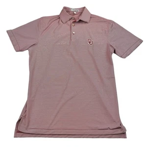 Peter Millar Summer Comfort Oklahoma Sooners OU Striped Golf Shirt Men’s Small - Picture 1 of 18