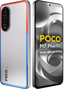 POCO M7 Plus 5G (Silver, 128GB 6GB RAM) "NO TARIFFS IN USA" - Picture 1 of 15
