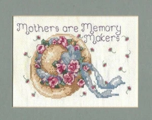 Mother's Are Memory Makers punto de cruz acabado con estera 10" x 8" - Imagen 1 de 1