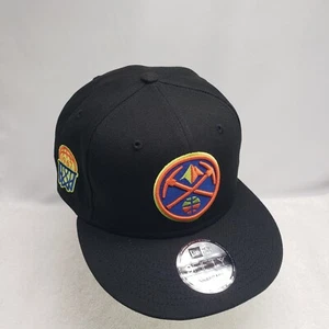 Denver Nuggets NBA New Era Black Neon Pop 9FIFTY Snapback Hat OSFM - Picture 1 of 6