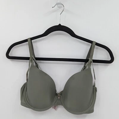 Sujetador Victoria's Secret 34D Verde Silenciado Forrado Demi-LEER Foto 1 de 4