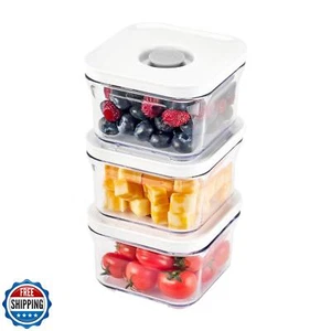 VAKUEN Premium Airtight Food Storage Containers, Mini Square 3pc/set(0.32qt), - Picture 1 of 5