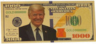 GOLD Foil US DONALD TRUMP $1000 Dollar Bill MAGA Republican Collection Note 2024