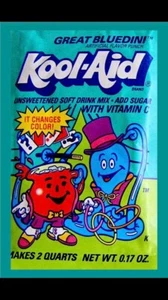 Paquete de paquete sin abrir mezcla de bebidas Bluedini GRAN Kool Aid de los años 80 y 90 de colección - Imagen 1 de 1