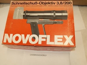 200mm F3.8 Novoflex Follow Focus telephoto lens NEW in the factory box GERMANY - Picture 1 of 3