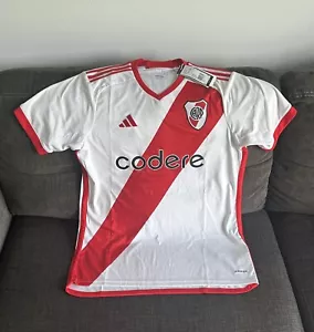 Adidas Authentic River Plate 23/24 Home Soccer Jersey HT3677 Men’s Sz: L - Picture 1 of 7