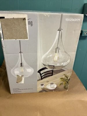 Sea Gull Lighting Mora 1 Light Pendant In Brushed Nickel Finish W/ Clear Shade - Image 1 of 3