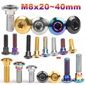 TC4 Titanium Bolts M8x20~40mm Inner Hexagon Torx Head Ti Screws Bicycle Fastener - Picture 1 of 16