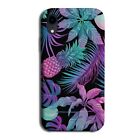 Nighttime Jungle Flowers Phone Case Cover Pineapple Neon Tropical Colours G313