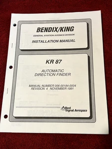 BENDIX/KING KR 87 ADF INSTALLATION MANUAL P/N 006-00184-0004 - Foto 1 di 7