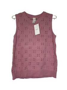 NWT Nordstrom Brand Girl XL Vest Sweater Pink Cotton Chic Stylish Holiday Top - Picture 1 of 8