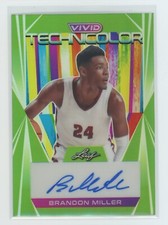 Brandon Miller 2023 Leaf Vivid Technicolor Autograph Green 14/15 Auto #T-BM1