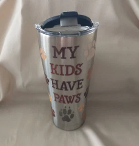 TERVIS 30 oz Stainless Insulated Tumbler w/lid MY KIDS HAVE PAWS NEW w/o Tag - Picture 1 of 4