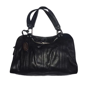Black Leather Tote Bag by Maxximum New York - Picture 1 of 7