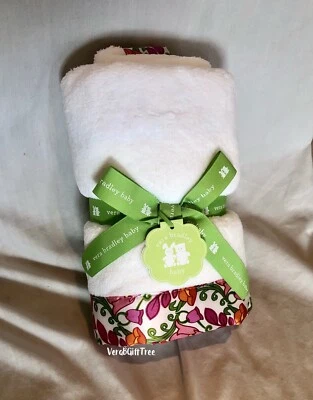 Vera Bradley Plush Baby Blanket LILLI BELL LILLY Soft Security Satin Floral NWT - Image 1 of 4