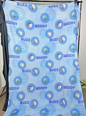 Винтажная синяя плоская простыня Disney Pixar Toy Story ткань для рукоделия дерево Buzz Rex - Изображение 1 из 4