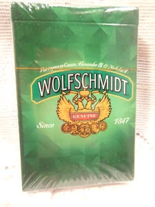NEW SEALED "WOLFSCHMIDT" VODKA -Advertising Playing Cards - Picture 1 of 5