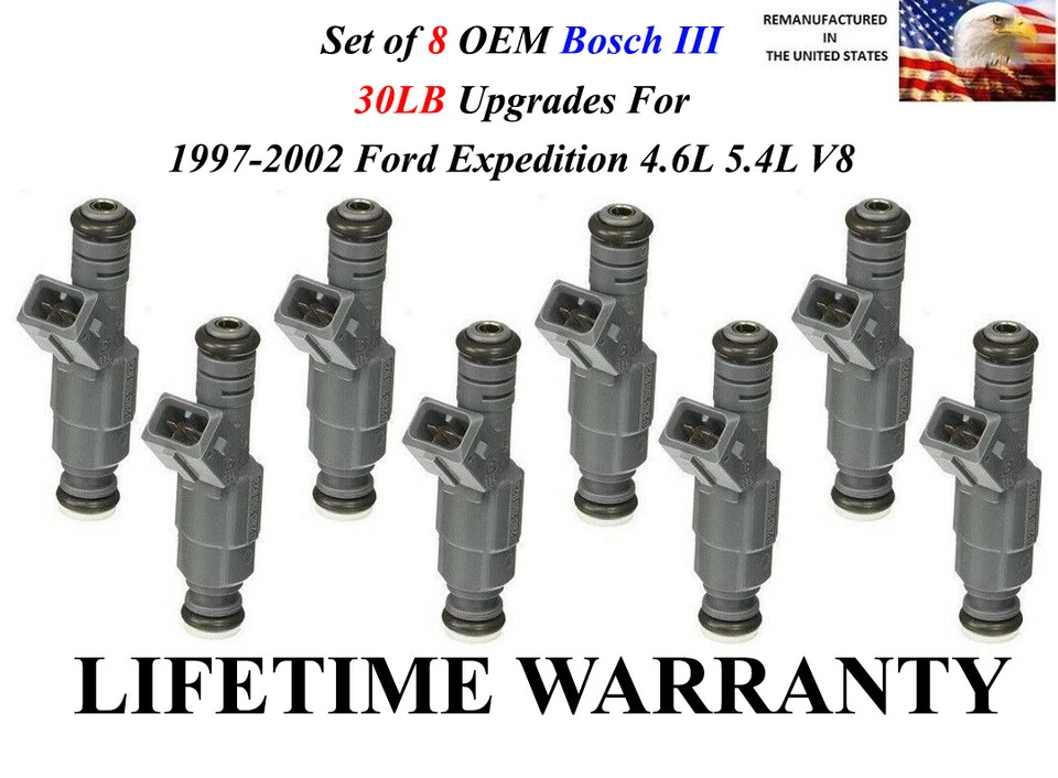 8 inyectores de combustible Bosch 1997-2002 mejoras 30 lb para Ford Expedition 4,6 L 5,4 L Foto 1 de 1