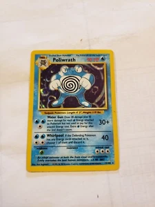 Pokemon Karte Unlimited Edition Holo Rare Base Set 1999 Poliwrath 13/102  - Bild 1 von 2