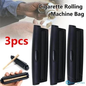 3X Portable Manual Tobacco Joint Roller Cone Cigarette Rolling Machine Bag 110mm - Picture 1 of 11