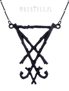 Restyle Lucifer Sigil Black Branch Satanic Wiccan Pendant Jewelry Necklace - Picture 1 of 3