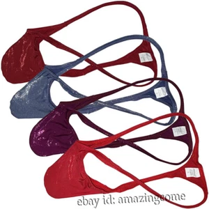 Sexy glänzender & dehnbarer Micro-Tanga Unterwäsche glatt & weich für Herren G-String Unterteil - Bild 1 von 17