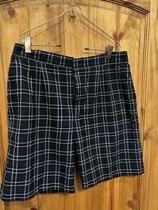 School Apparel Inc Shorts Girl’s Green White Plaid School Uniform Size 14 - Picture 1 of 3
