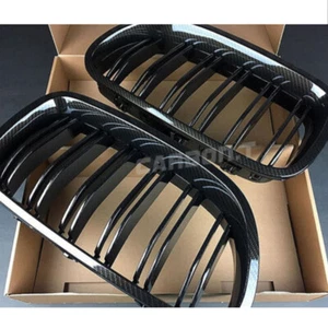 For BMW F10 F11 M-Type Kidney Front Grille Grill Brown Carbon Look 2010-2016 - Picture 1 of 5