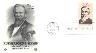 13. United States FDC 1986 President Rutherford B. Hayes - Image 1 of 2