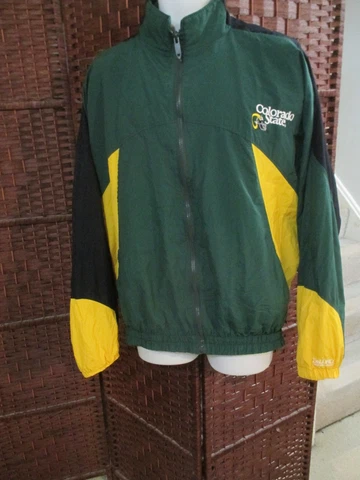 Vintage 90s Colorado State Rams Football Light Jacket Size 3XL Color Block Cover