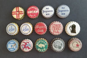 14 CALIFORNIA BIERFLASCHENKORKEN/KRONEN. BUFFALO, ACME, LUCKY LAGER, ETC. - Bild 1 von 1
