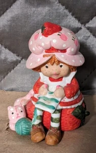 Vintage 80er Jahre Strawberry Shortcake + Pudding handbemalt fein Porzellan Figur - Bild 1 von 8