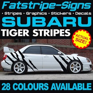 para adaptarse a SUBARU IMPREZA TIGER STRIPES GRAPHICS STICKERS DECALS WRC WRX STI ESTATE - Imagen 1 de 2
