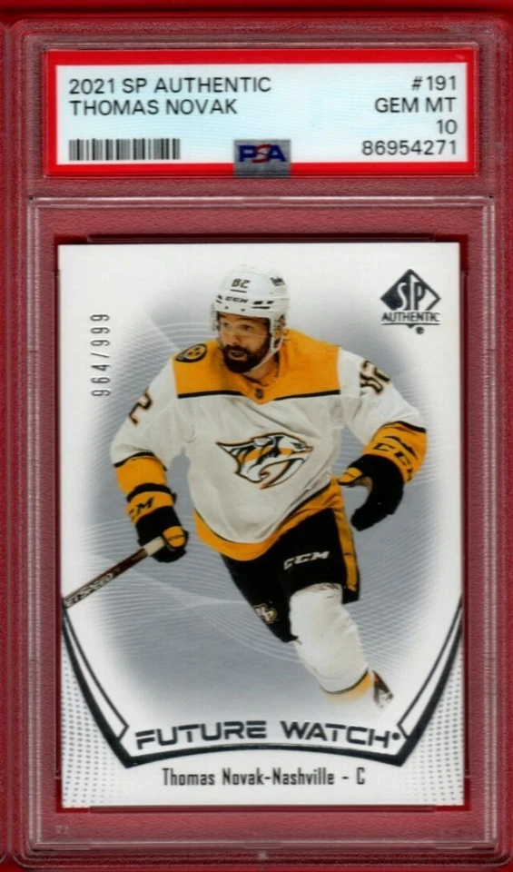 2021-22 SP AUTHENTIC THOMAS NOVAK FUTURE WATCH #191 ROOKIE /999 PSA 10 RC - Image 1 of 1