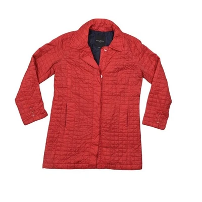 Talbots Men's Red Quilted Polyester Coat MP Insulated Button - Image 1 of 4
