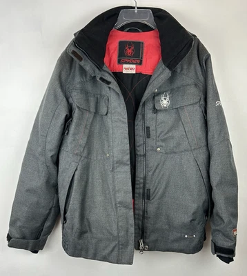 Spyder Ski Jacket Womens 14 Hooded Heavyweight Winter Snow Gray Snowboard - Image 1 of 4