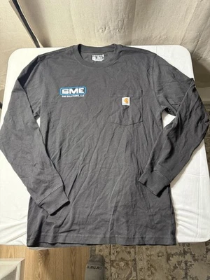 Camisa de manga larga Carhartt para hombre talla pequeña calce suelto negra ropa de trabajo envejecida  Foto 1 de 3