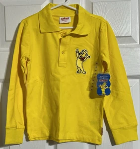 Haribo Unisex Long Sleeve Polo Shirt, Yellow, XS (6-6X) - Picture 1 of 4