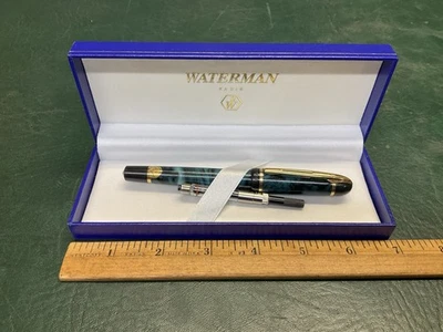 Pluma Estilográfica Waterman Phileas Mármol Verde en Caja Original Foto 1 de 4
