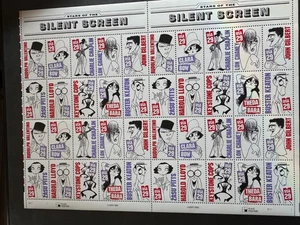 Scott #2819-2828 Legends of the Silent Screen Stars Bogen mit 40 29¢ Briefmarken 1994 - Bild 1 von 2
