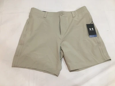 NWT $80.00 Under Armour Mens Golf Iso Chill 7" Shorts Khaki Base Tan Size 34 - Image 1 of 2