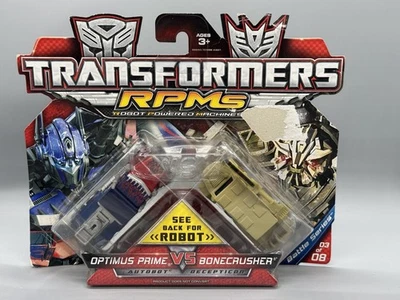 Hasbro Transformers RPMS Optimus Prime Vs BoneCrusher Toy Car Set 2008 - Image 1 of 4