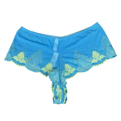 Cacique Mujer Bordado Encaje Cheeky Bragas Lencería Azul Floral Talla 18/20 Foto 1 de 4