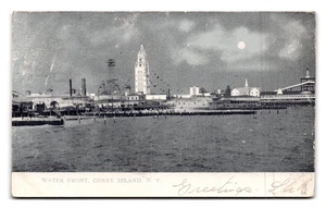Vintage Coney Island Water Front Postcard NY 1906 Antique Scenic - Picture 1 of 2