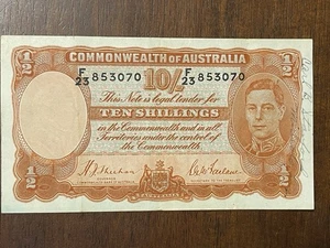 #Commonwealth Bank of Australia 10 Shillings Note - Picture 1 of 5